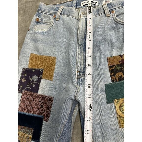 RE/DONE | Levi's 70s Loose Flare INDIGO PATCH Jeans Size 26 - Picture 13 of 16